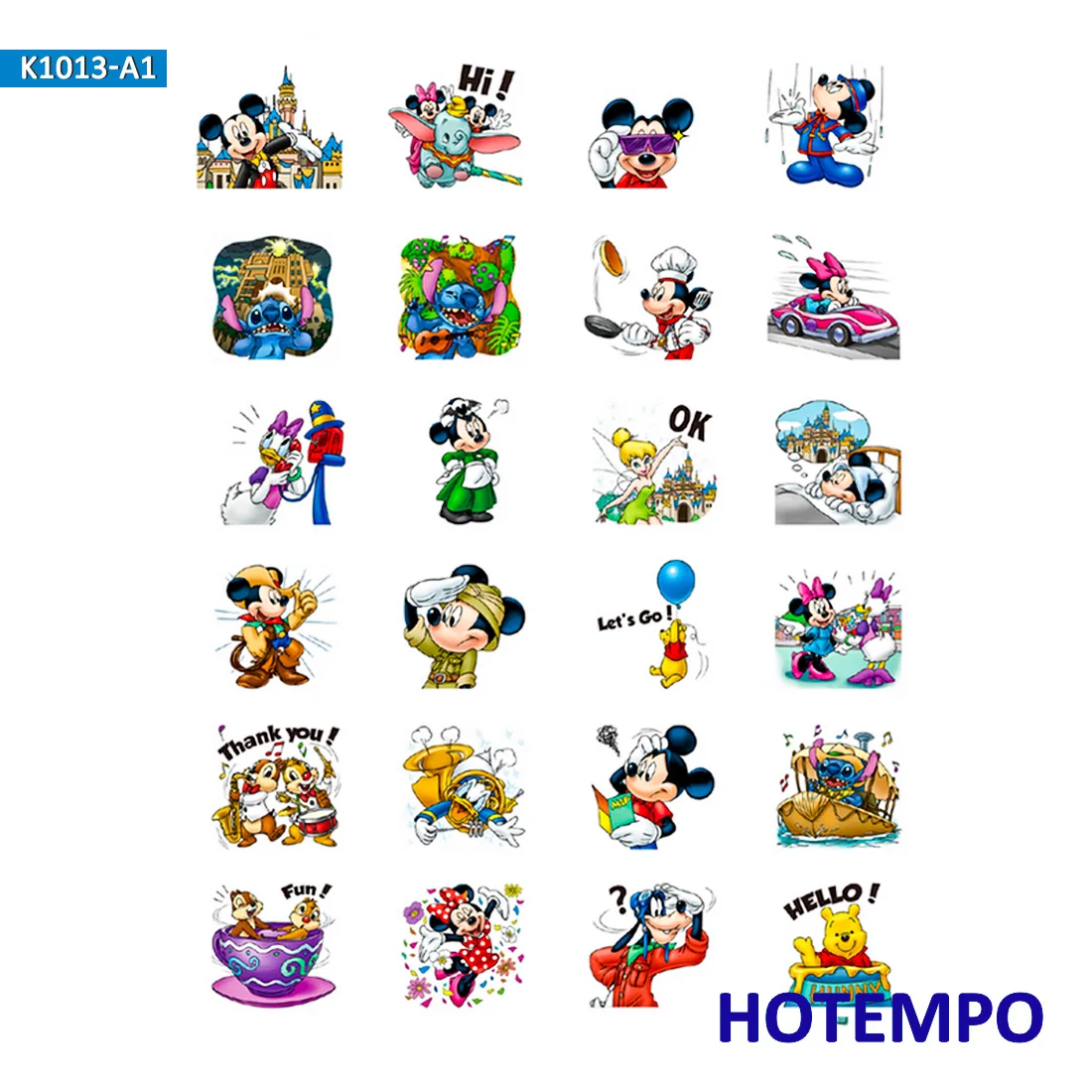 Jolis autocollants de princesse Mickey Minnie pour enfants cadeau pour enfants lettre à décorer journal Scrapbooking papeterie autocollants Pegatinas