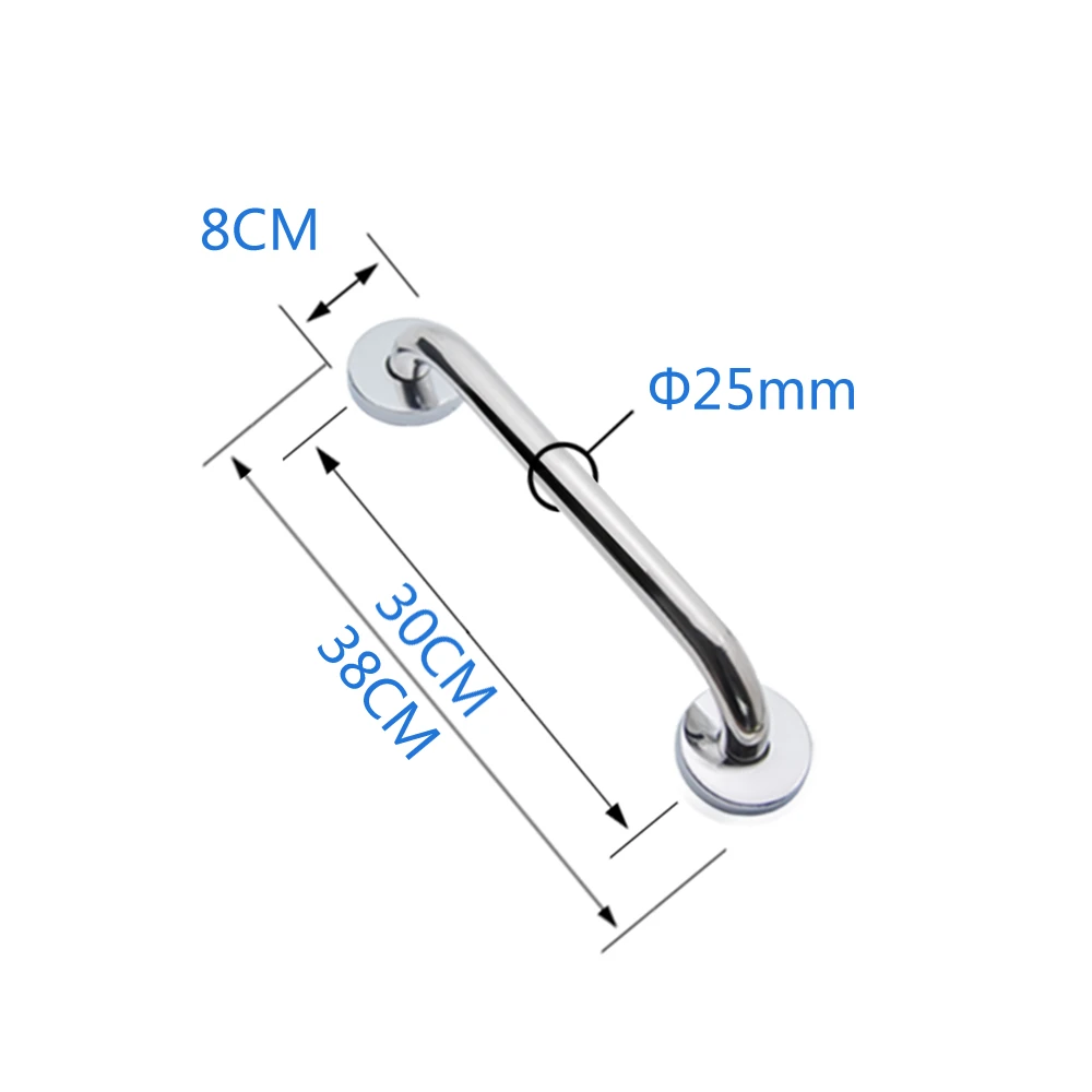 Высокое качество 25 мм трубки Диаметр полированная Нержавеющая сталь 30/60 см Ванная комната туалет поручень бар смеситель для душа БЕЗОПАСНОСТИ РУКОЯТКА