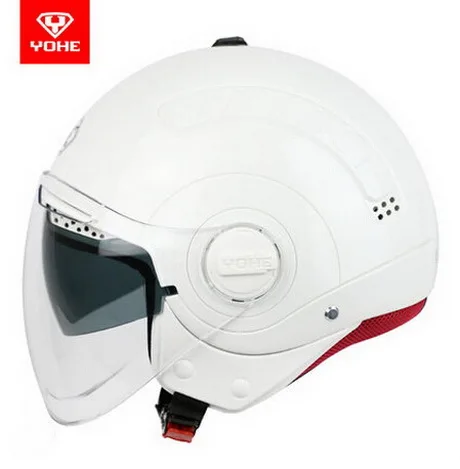 YOHE двойные линзы Половина лица мотоциклетный шлем модные мини летние Электрические Велосипедные шлемы ABS мотогонок шлемы