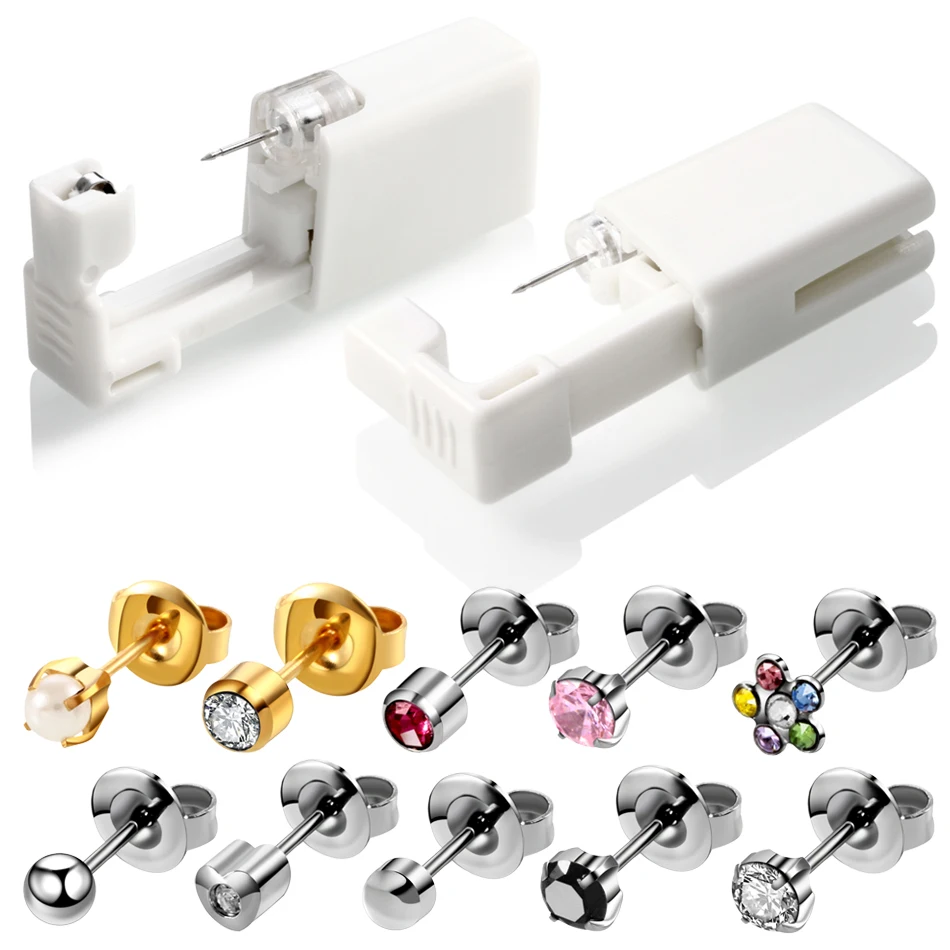 Swanjo 1PC Disposable Sterile Ear Piercing Gun Ear Cartilage Tragus