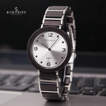

BOBO BIRD Relogio Masculino Ultra-thin Wood Watch Lovers Wristwatch Japan Quartz Movement Timepiece Waterproof J-S16