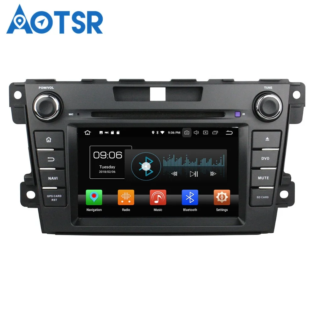 Excellent Aotsr Android 8.0 7.1 GPS navigation Car DVD Player For Mazda CX-7 2012-2013 multimedia radio recorder 2 DIN 4GB+32GB 2GB+16GB 1