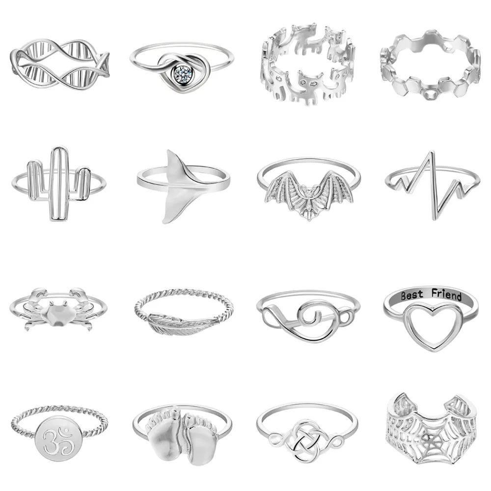 Todorova панк-рок-Череп Кольцо женское сердце DNA волнистые кольца для женщин модные мужские ювелирные изделия носок кольцо дропшиппинг