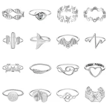 Todorova панк-рок-Череп Кольцо женское сердце DNA волнистые кольца для женщин модные мужские ювелирные изделия носок кольцо дропшиппинг