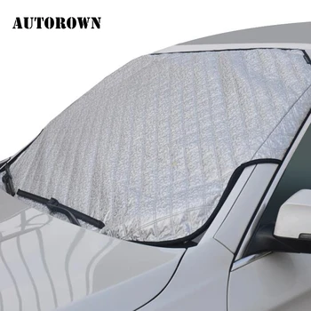 

AUTOROWN Foil Car Cover Sunshade Snow Water Proof Thicken Windshield Reflective Anti-UV Accessories For Car Universal Size