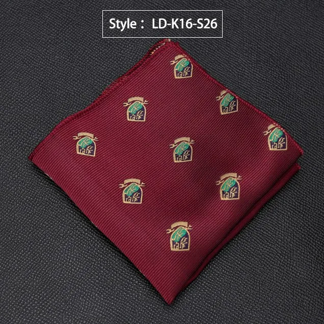 LD-K16-S26 Мужской носовой платок, роскошный жаккардовый галстук для мужчин, подарки, Пейсли, карманное квадратное полотенце, Hankies, модные аксессуары для формального платья, галстук - Цвет: LD-K16-S26