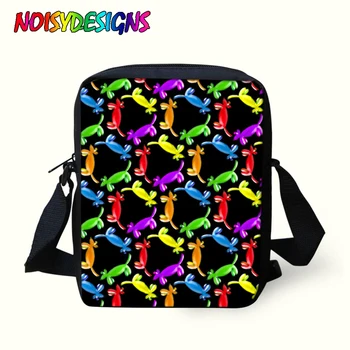 

NOISYDESIGNS New School Bags Small Clutch Bag Messenger Bags Balloon Dogs Print Boys Girls Crossbody Shoulder Customized