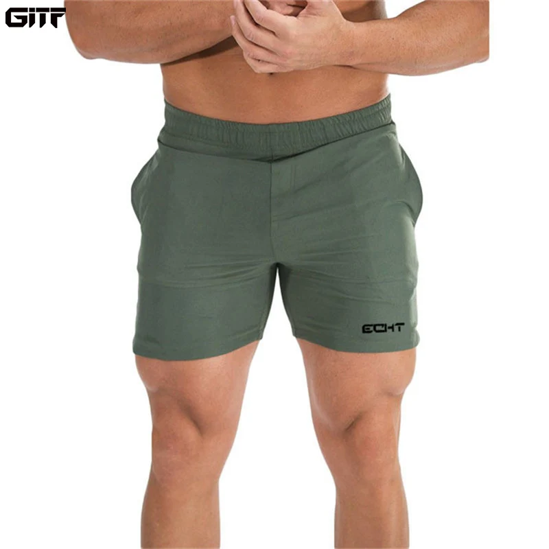 

GITF Men's Quick drying Sports short Pants Training Bodybuilding 2019 Summer casual Workout Fitness Gym Mens running Shorts