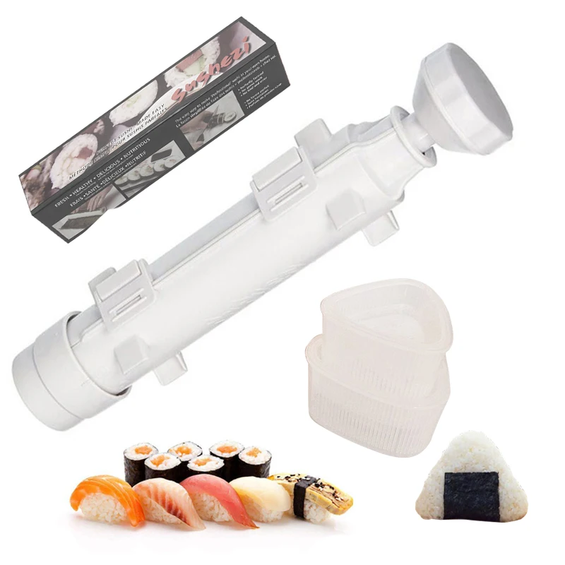 

Roller Sushi Roll Mold Triangular Sushi Onigiri Rice Ball Kitchen Tools Gadgets DIY Making Kitchen Accessories sushi tools
