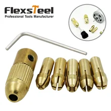 8pcs 0.5/1.0/1.5mm/2.5mm/3.0mm Small Electric Drill Bit Collet Micro Twist Drill Chuck Set with Allen Wrench