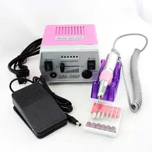 New Arrival Pro Electric Nail Drill Deivce 18W 25000RPM 220V/110V Nail Art Polishing Machine with Drill Bits Foot Pedal