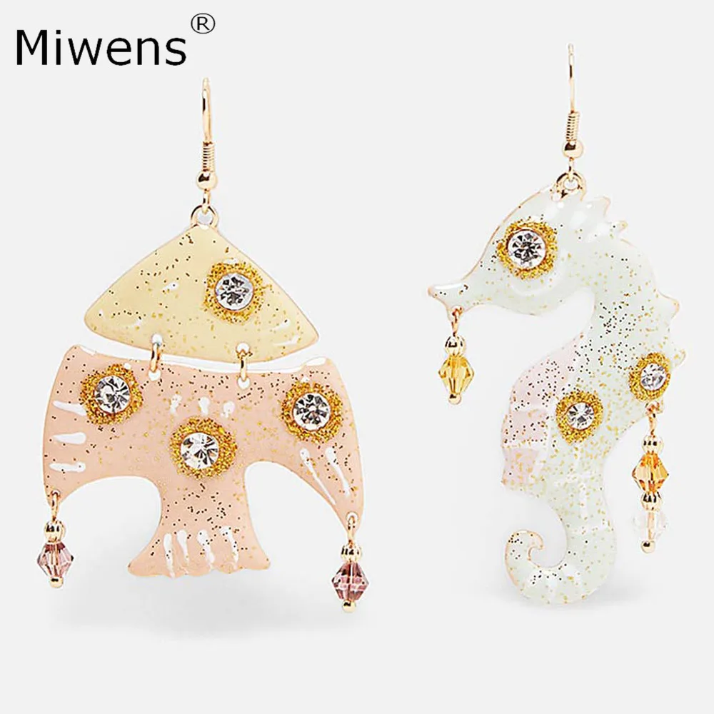 

Miwens ZA Seahorse Shape Drop Earring Women Pendent Romantic Statement Party Gifts Earrings Luxury Jewelry Pendientes Fantasia