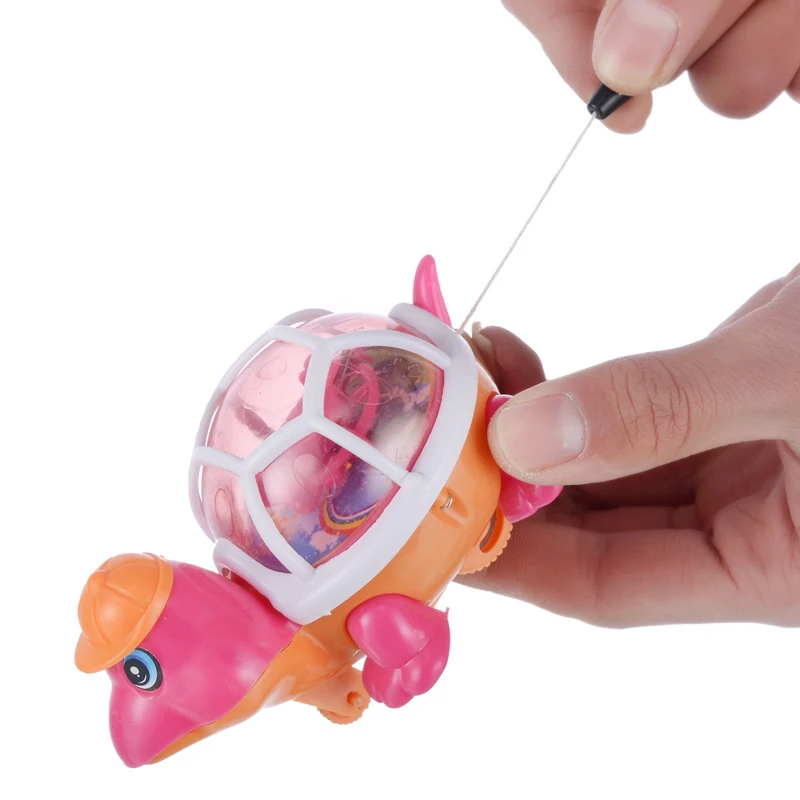 

Cute Mini Clockwork Tortoise Baby Light Up Auto-shine Animal Turtle Wind Up Kids Educational Toys for Children Surprise Birthday