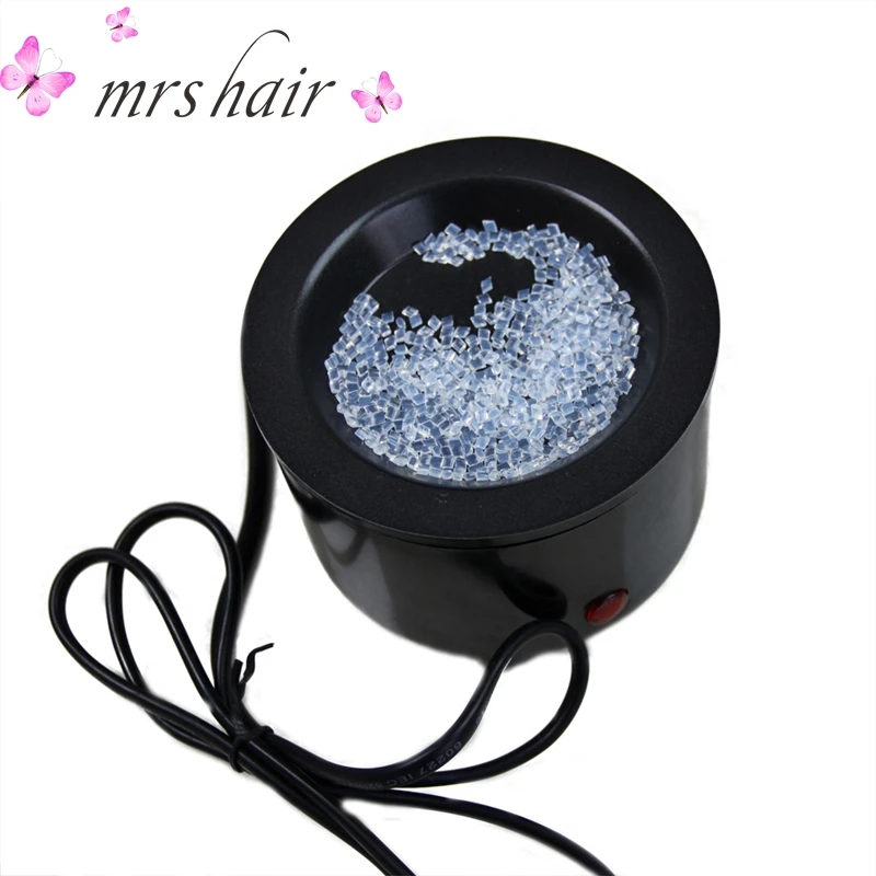 

1pc hot glue pot Large Capacity Constant Temperature for Melting keratin glue and 100g italian keratin grain