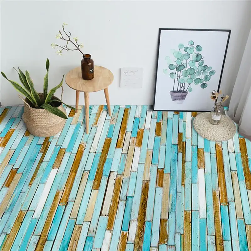 Floor Sticker Imitation Wood Self-adhesive Waterproof Tile Bathroom Decoration Wallpaper DIY Kitchen Wall Stickers 20*300CM#4 Floor Sticker Imitation Wood Self-adhesive Waterproof Tile Bathroom Decoration Wallpaper DIY Kitchen Wall Stickers 20*300CM#4
