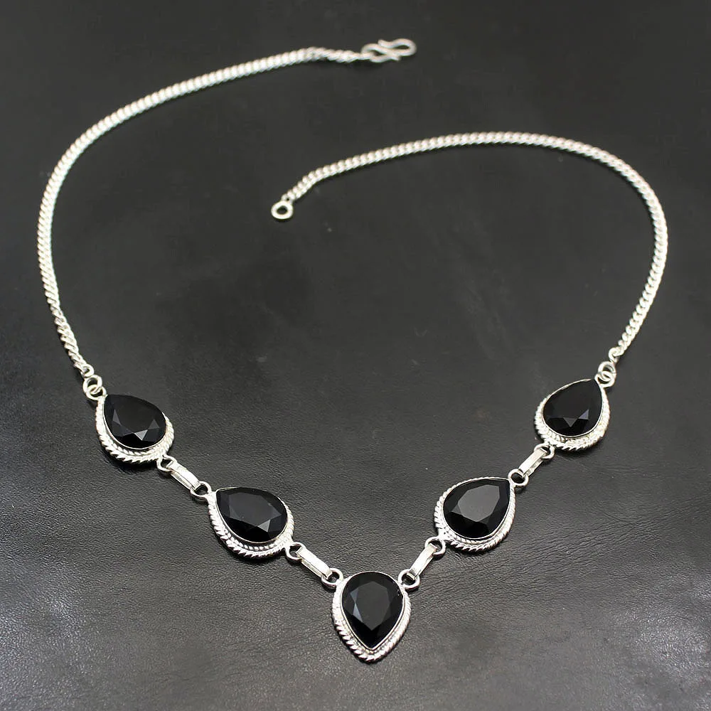 

Hermosa Fancy Natural Charms Blue Agate925 Sterling Silver Chain Necklace 19 inch A356 Free Shipping