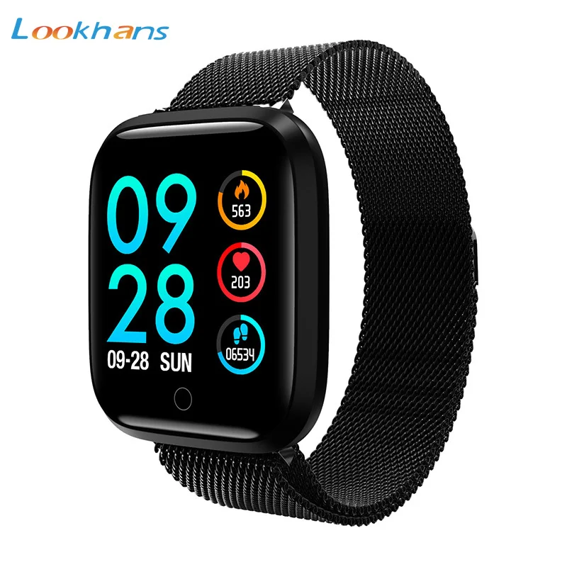 

Lookhans T80 Smart watch IP68 waterproof smartwatch Dynamic heart rate blood pressure monitor Sport Health watch for ios+Android