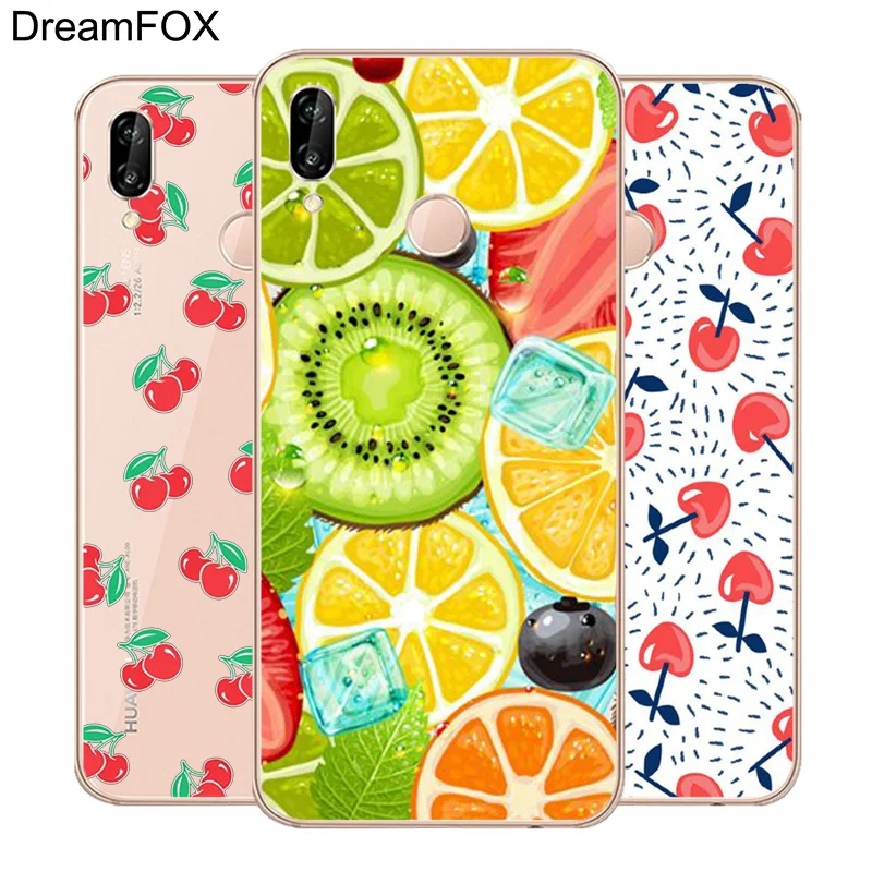 DREAMFOX M104 фрукты лимон вишня Мягкий ТПУ силиконовый чехол для huawei Honor 6A 6C 6X 7C 7X8 Lite Pro |
