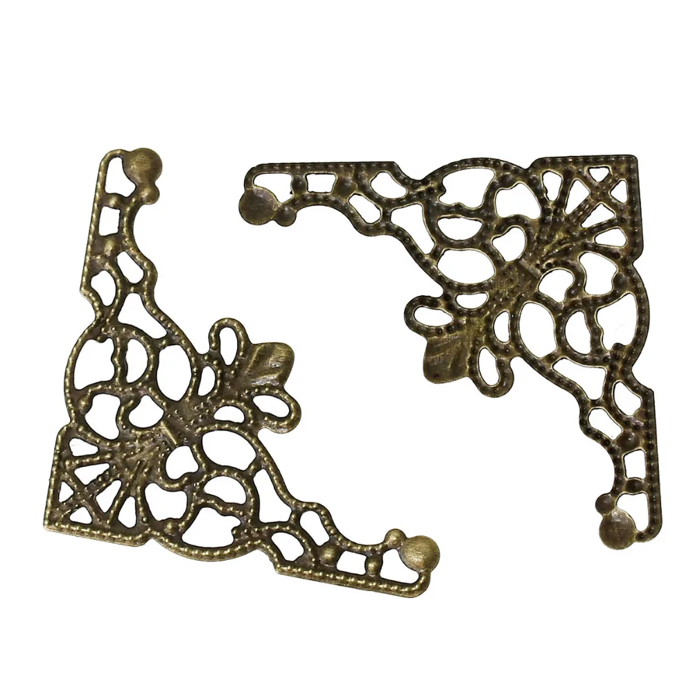 

Free Shipping! 50 Bronze Tone Filigree Triangle Wraps Connectors (B13807)