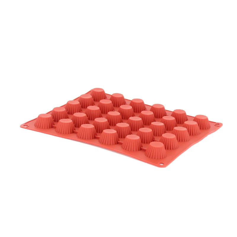FILBAKE DIY Bakery Tools Food Grade Silicone 30 Cavity Circular Muffin Saucers Handmade Cupcake Mold Tools Of Baking Tools