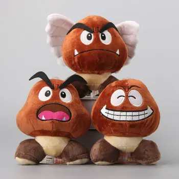 

3 Styles Super Mario Poisonous Mushrooms Plush Toys Chestnut Aberdeen Cute Soft Dolls 6" 15 CM