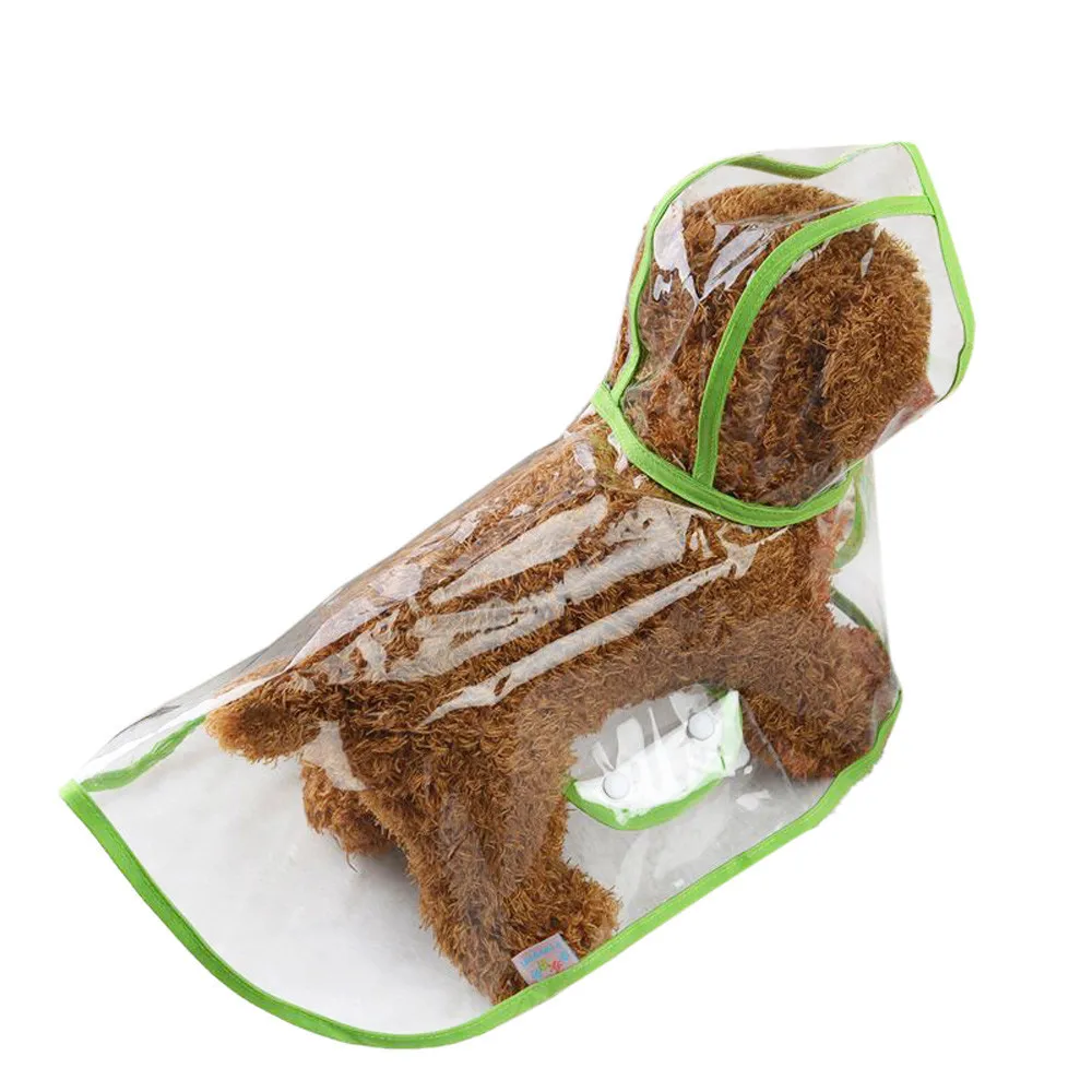 

S/M/L/XL Raincoats Waterproof Puppy Raincoat Transparent Rain Coat Pet Rainwear Clothes for Small Dogs #02