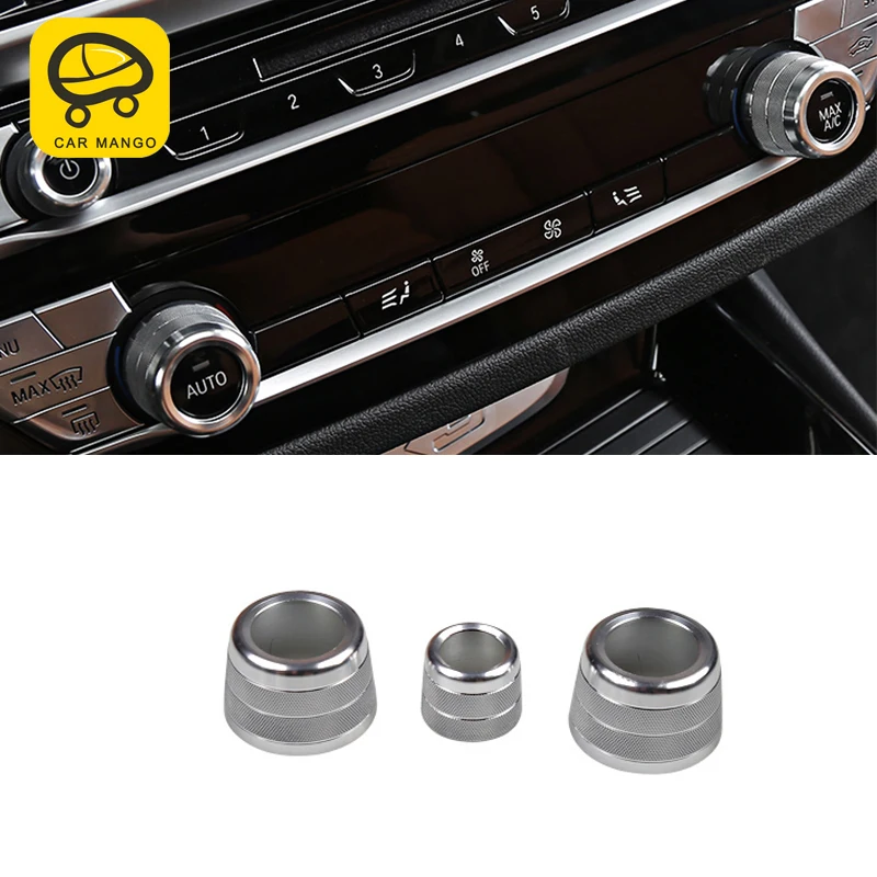 

CarManGO for 2018 BMW X3 G01 X4 G02 Car Steering Wheel Ring Trim Volume Knob Frame Start Button Media Knob Sticker Accessories