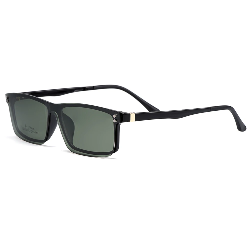 Gmei оптические Модные мужские квадратные ультралегкие очки с оправой, поляризованные солнцезащитные очки с зажимом, женские оптические очки S2026
