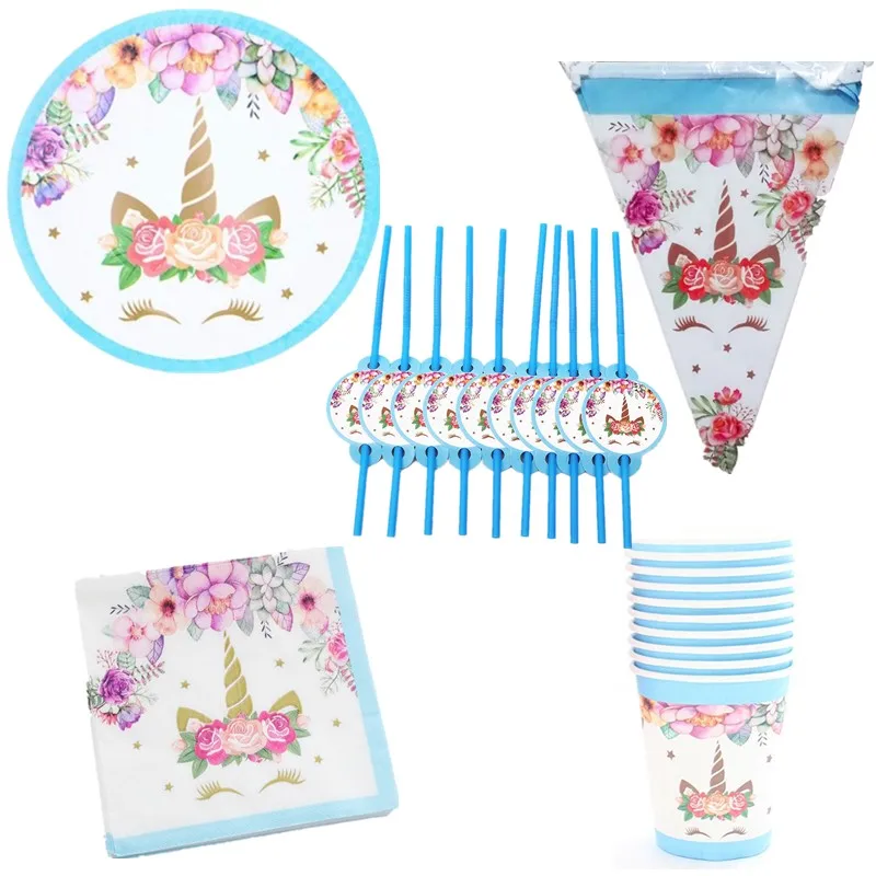 

81pcs Unicorn Party Supplies Wedding Decoration Birthday Party Decoration Kids Baby Girl Shower Unicornio Aniversario Decoration
