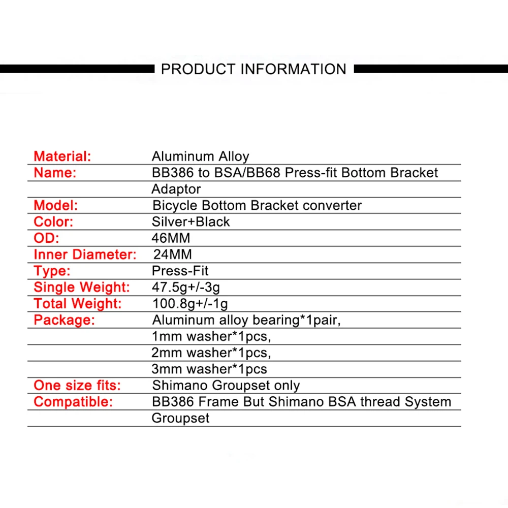BB386 to BSA-4