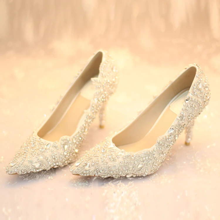 white formal high heels