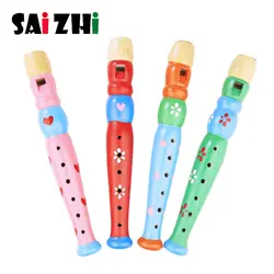 Saizhi красочные деревянные трубы Buglet Hooter Bugle музыкальная обучающая игрушка для Музыкальные инструменты для детей игрушки для детей SZ33h1