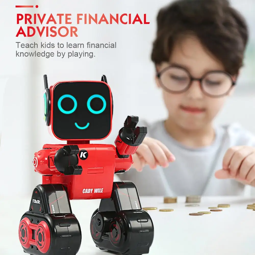Goedkoop Programmeerbare RC Robot Mini Smart Robot Afstandsbediening Speelgoed Touch Voice Control Sing Dance Ingebouwde Munt Bank Kinderen Speelgoed Gift