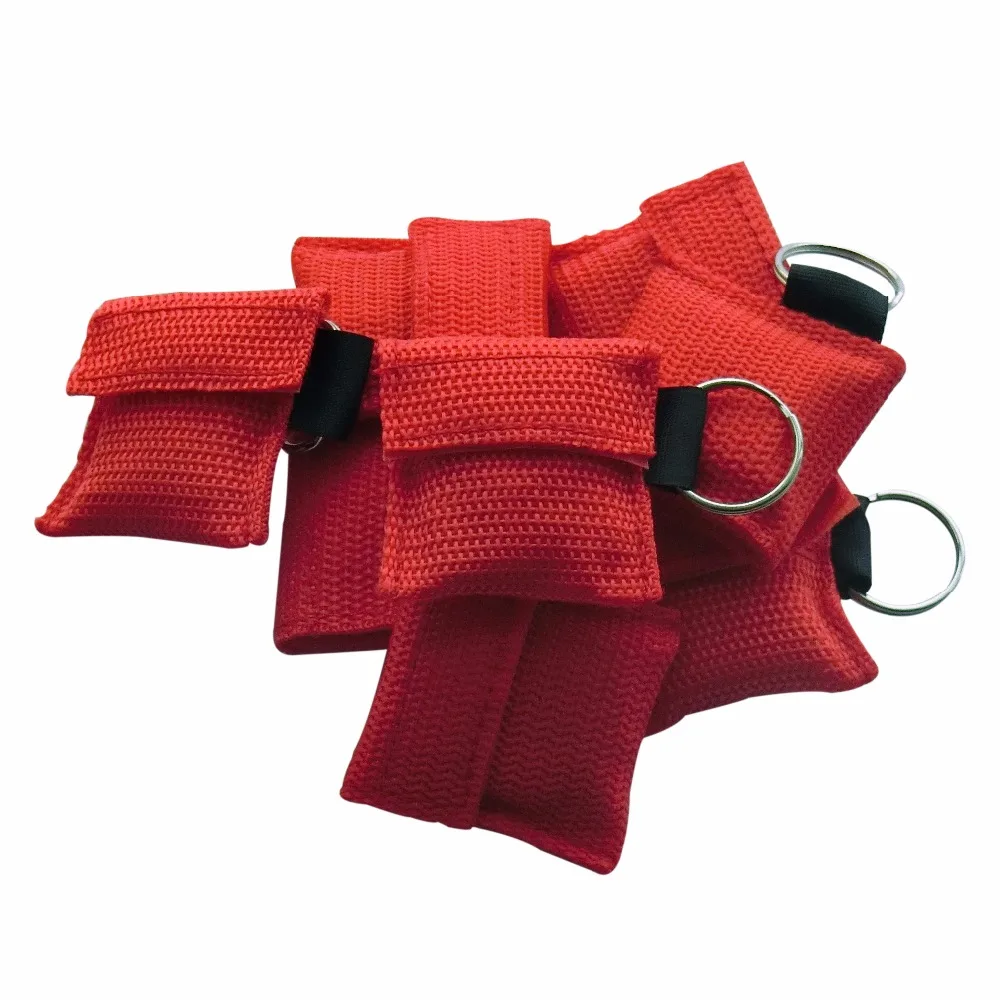 Новый красный крест тренировочное приспособление для сердечно-легочной реанимации Наборы лица щит многоразовые первой помощи маска для