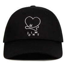 TATA Dad Hat хлопок Jim бейсболка саржа Экстра низкопрофильный с непостроенной короной BT21 вышитый пояс назад