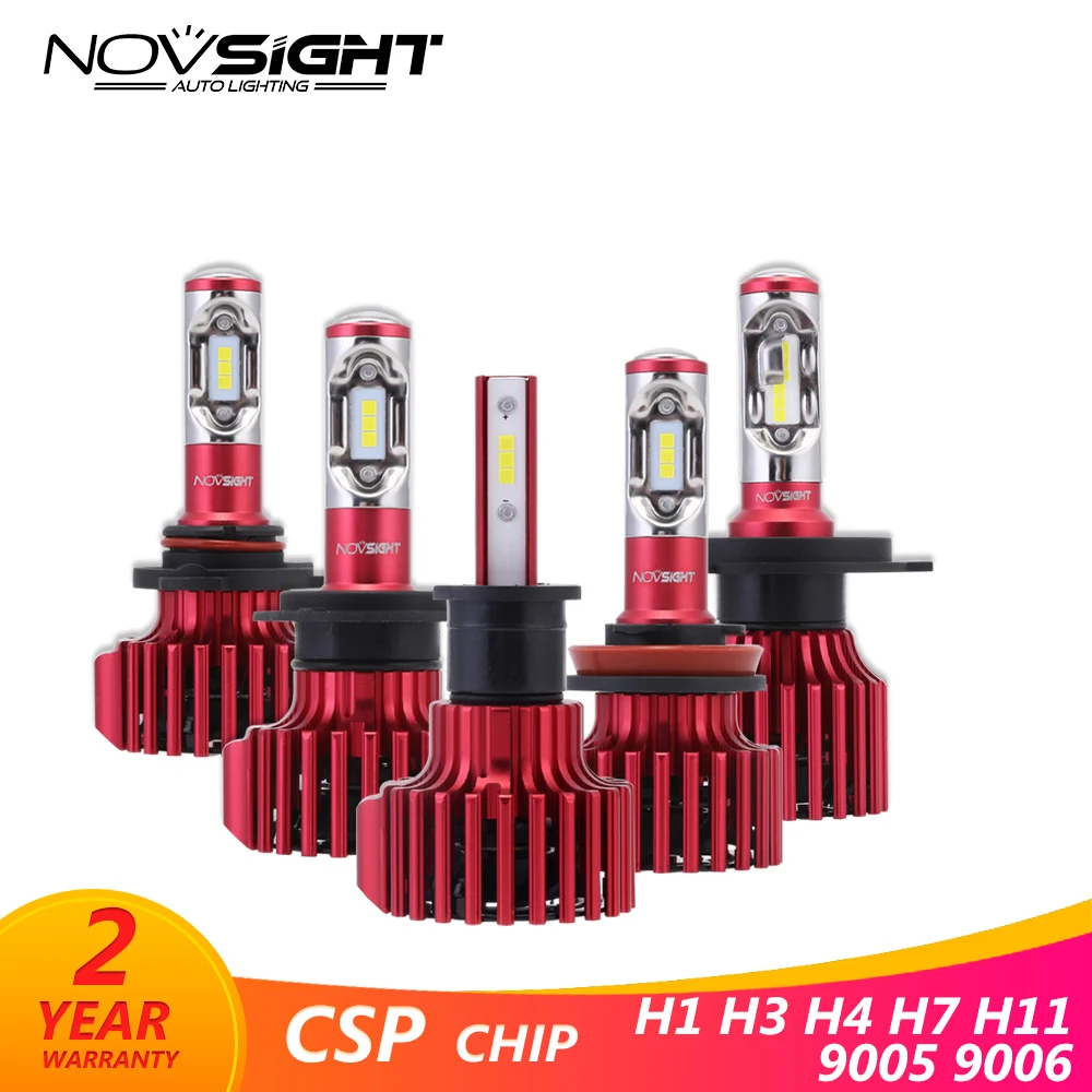 Novsight Super Luminous H4 H7 H11 9005 9006 CSP 60W 10000LM Car LED 