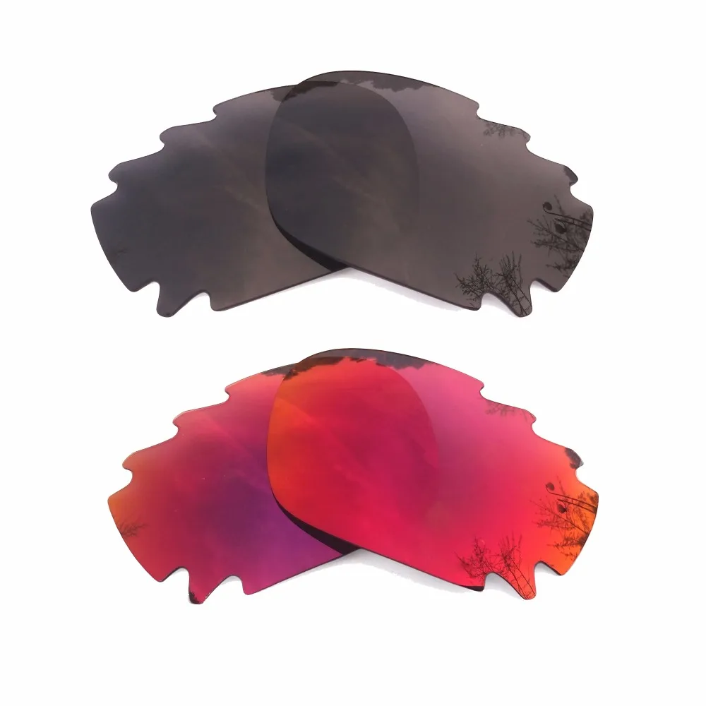 Lenti Di Ricambio Polarizzate A Specchio Black & (Sun Per Jawbone Ventiled Racing Jacket Frame 100% Uva E Uvb