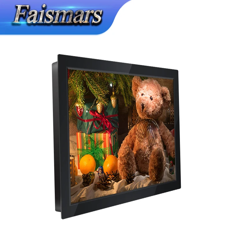 

12.1 inch 1400*1050 four-wire touch screen industrial Monitor 12.1 inch rack mounting touch screen LCD monitor with DVI port