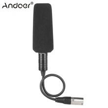 Andoer micrófono condensador estéreo para grabación de vídeo, micrófono unidireccional para videocámara Sony Panosonic, interfaz XLR