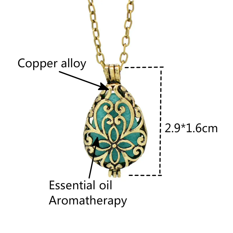Flyleaf Vintage Hollow Carving Flower Necklaces & Pendants For Women Essential Oil Aromatherapy Retro Jewelry - Image 5