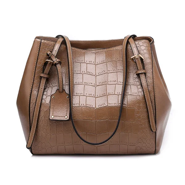 ACELURE, роскошная кожаная женская сумка на плечо, женские сумки из крокодиловой кожи, модная сумка-тоут, женская сумка высокого качества - Цвет: Хаки