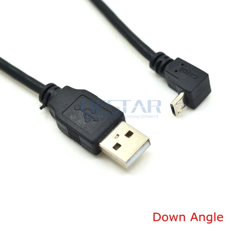 Кабель для зарядки 25 см 1 м 5 USB 2 0 А штекер Micro usb Pin P левый правый вверх и вниз