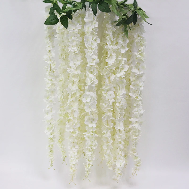 JAROWN Artificial Wisteria Wedding Decorations Flower Vines Silk Flowers For Wedding Home Party DIY Decor Accessories (2)
