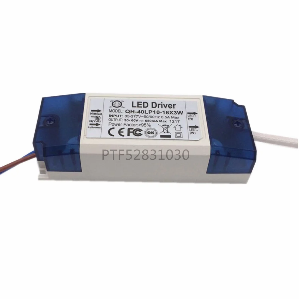 5pcs 10-18x3w 650ma Led Driver 30w 40w Dc30-60v High Power Led Powr ...