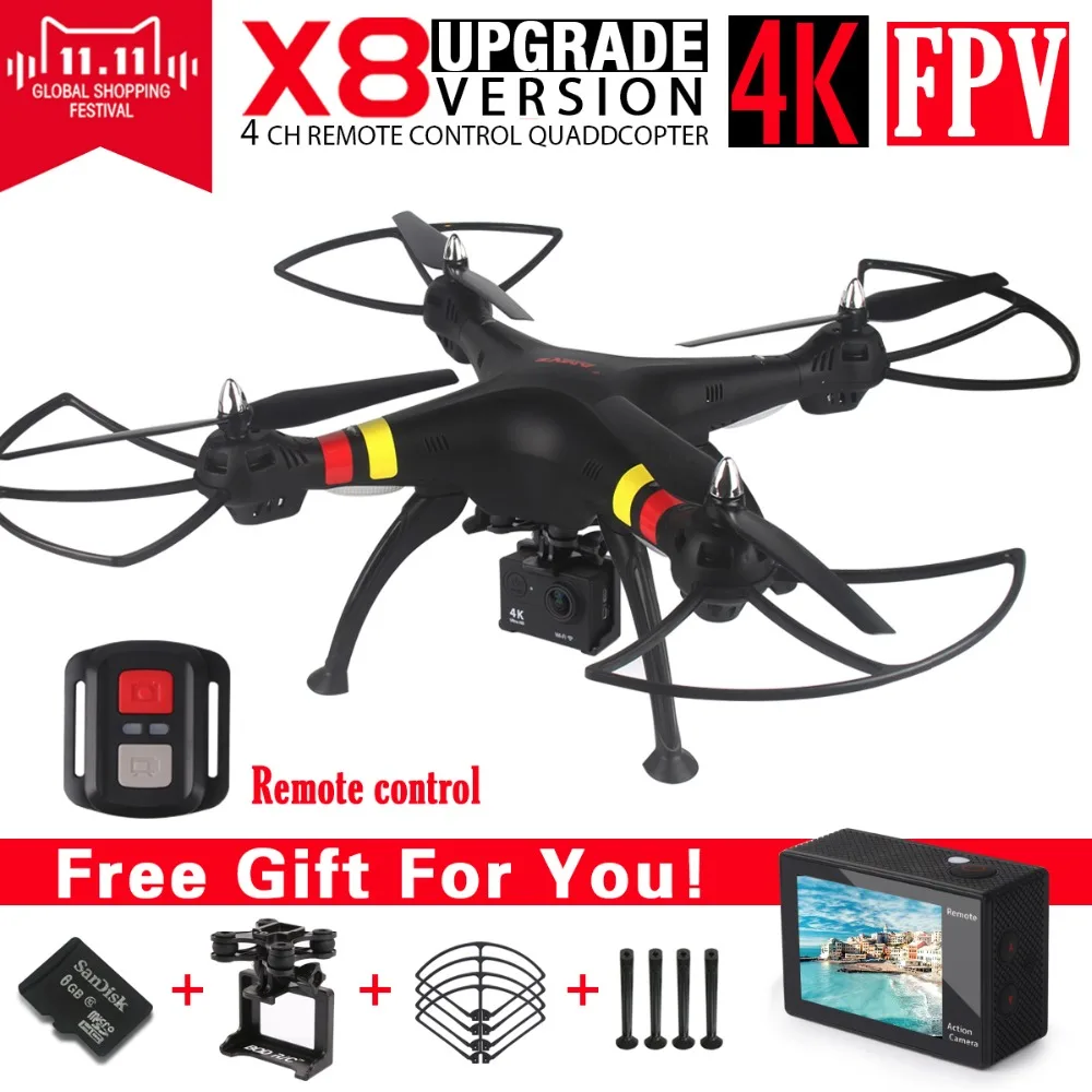SYMA X8 X8A X8W FPV font b RC b font Drone With 4K Untra HD Camera