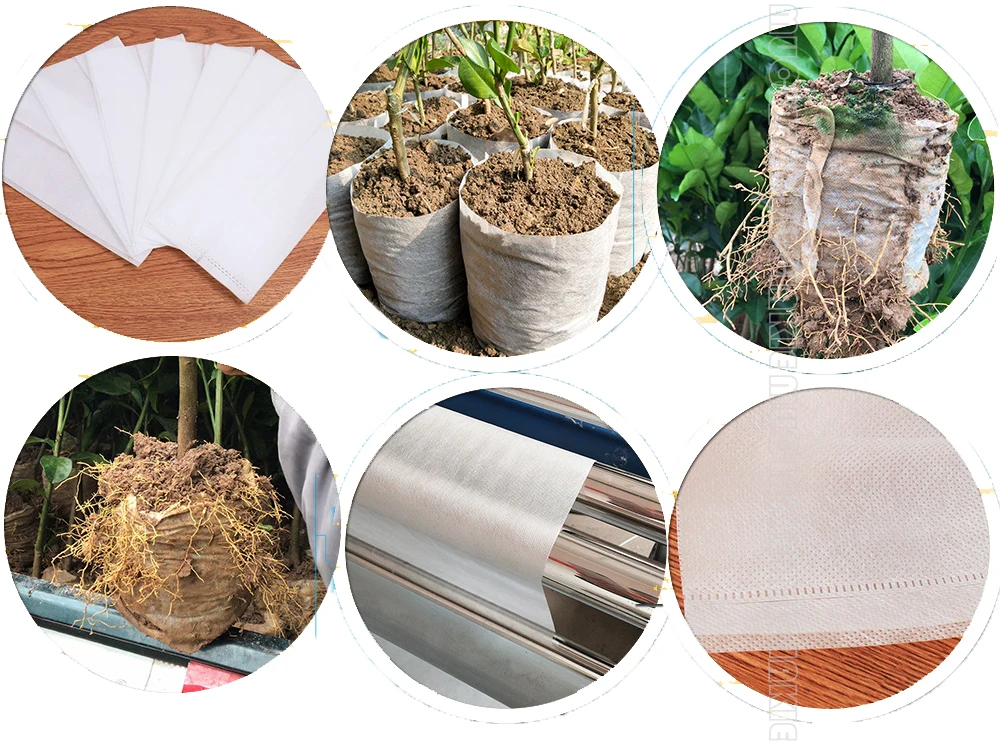 Biodegradable Non-woven Nursery Bag Planter Flower Supply Pot Grow H3L0