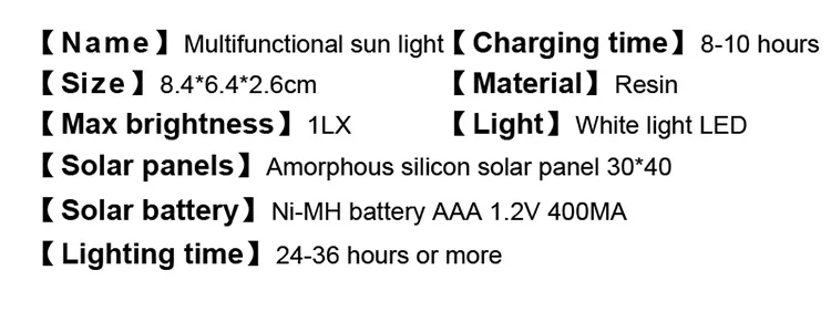 DE.SOUL Solar Rechargeable LED Solar Light Bulb Stone Lamp Outdoor Garden Lamp Decoration Wall Light Waterproof 12