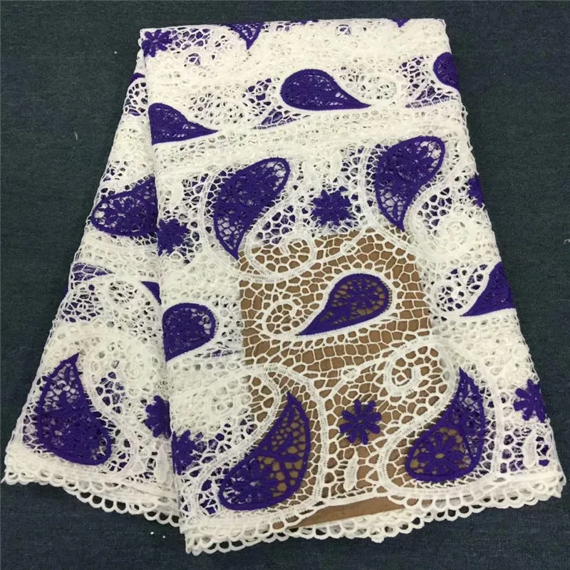 African lace fabric 2018 High quality lace African guipure lace fabric milk lace african nigerian for wedding dress pl74-23