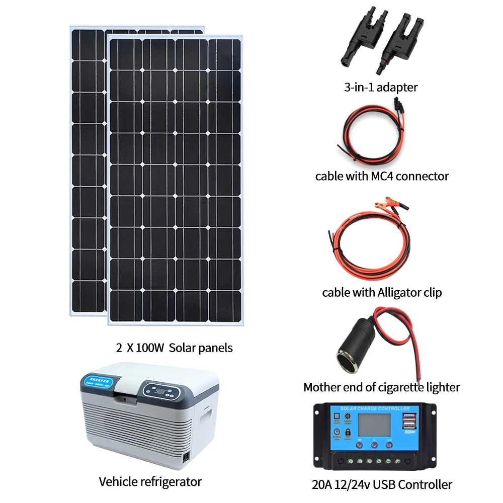 

Solar Panel 12L 12V/240V Car Home Mini Refrigerator Camping Dual-use Cooler Warmer Fridge Dormitory Cans Beer Freezer Portable