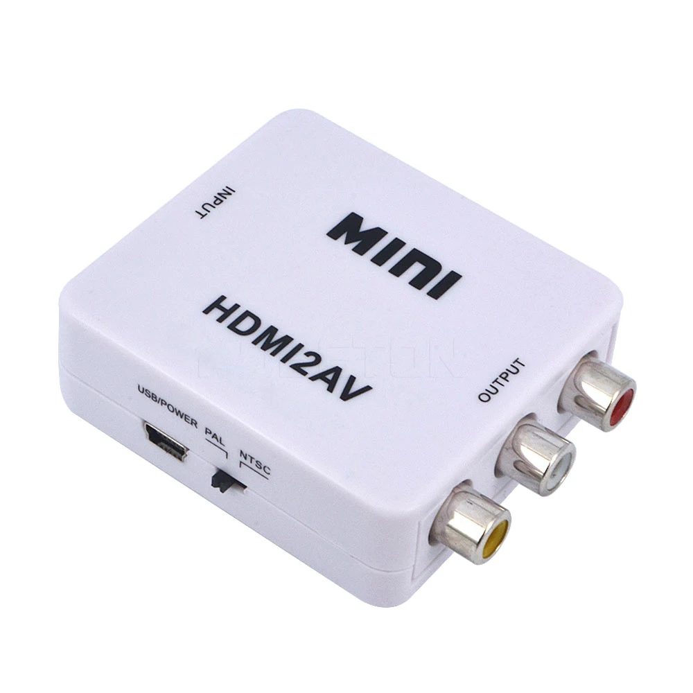 1080P HDMI-compatible to AV multi out RCA CVSB Scaler Adapter  CableConverter TV Box HD Video Audio Composite NTSC PAL Output - AliExpress